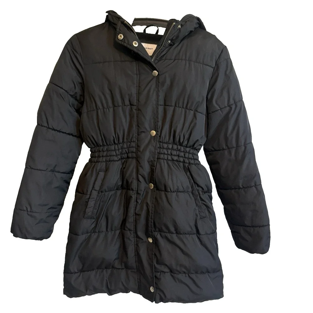 Old Navy Girls Winter Quilted Hooded Puffer Coat Size XL 14 Normcore Activewear